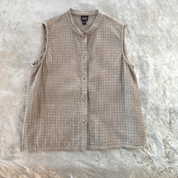 ⭐️ Eileen Fisher linen & silk vest - Picture 1 of 5